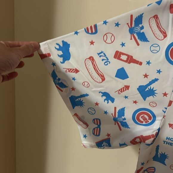 Chicago cubs 4th of July summer lightweight button down shirt XXL - Picture 3 of 5